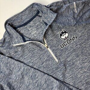 Uconn Nike Dri Fit 1/4 Zip Jacket Size XL Fitted Women's Blue Huskies Element